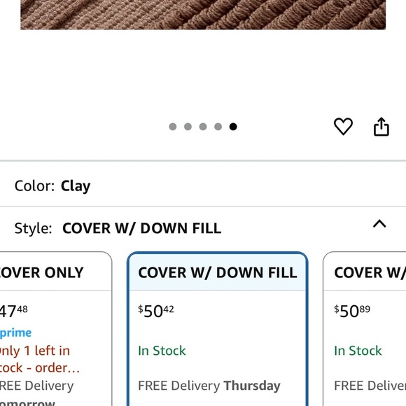 Loloi Jean Stoffer X Kristy Collection PJS0 Clay 18'' X 18'' Cover W/Down Pillow - Picture 4 of 6